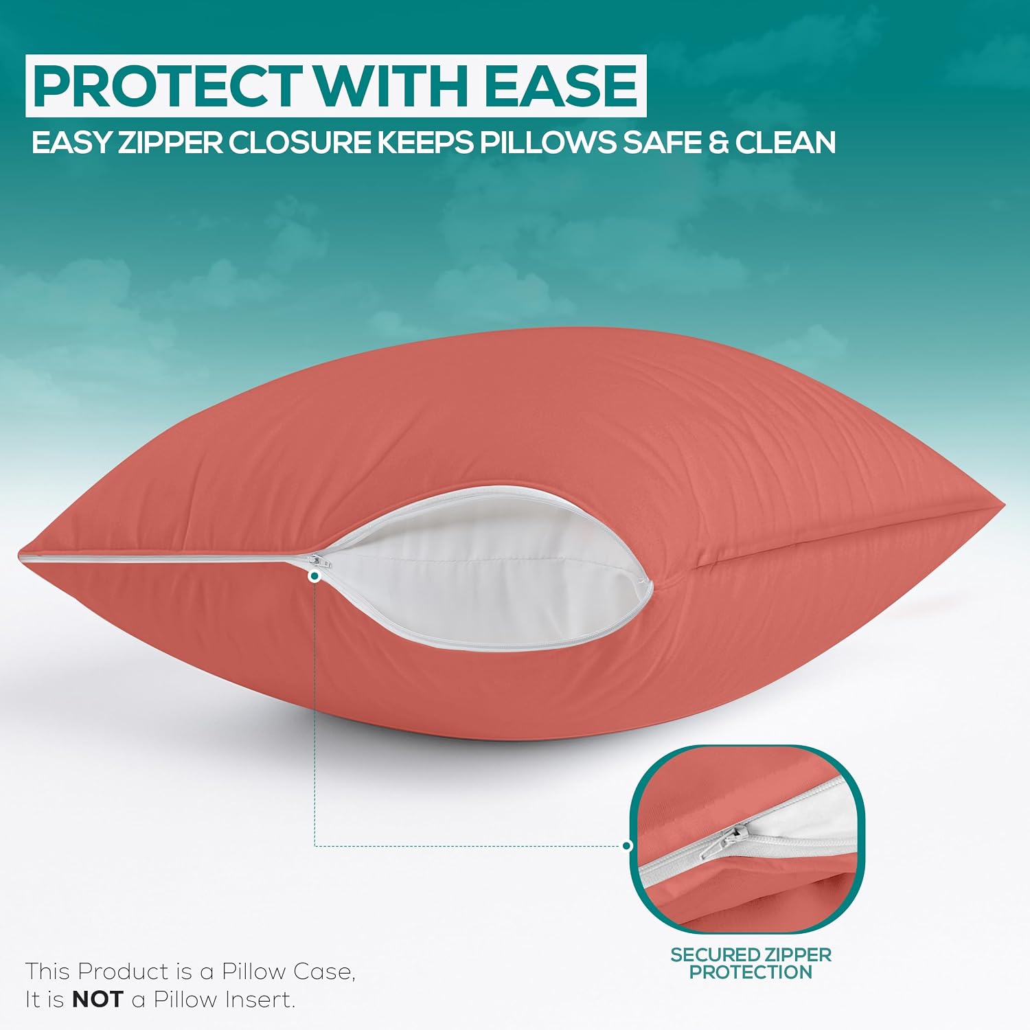 Utopiabedding Utopia Bedding 100% Waterproof Pillow Protectors with Zipper King Size (Set of 2), Bed Bug and Dust Mite Proof Zippered Pillo…