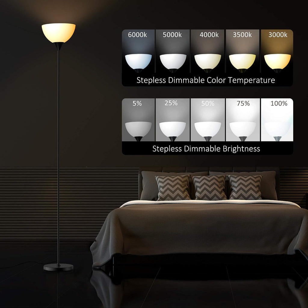 PESRAE Smart RGB Floor Lamps Work with Alexa, Google Assistant WiFi App, Modern Color Changing Floor Lamp, Dimmable Corner Floor Lamp for…