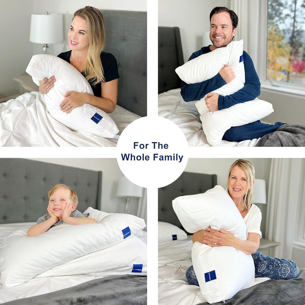 ACCURATEX Hybrid Pillow for Sleeping, Adjustable Shredded Memory Foam Pillow Core with Fluffy Down Alternative Fill Removable Cotton…