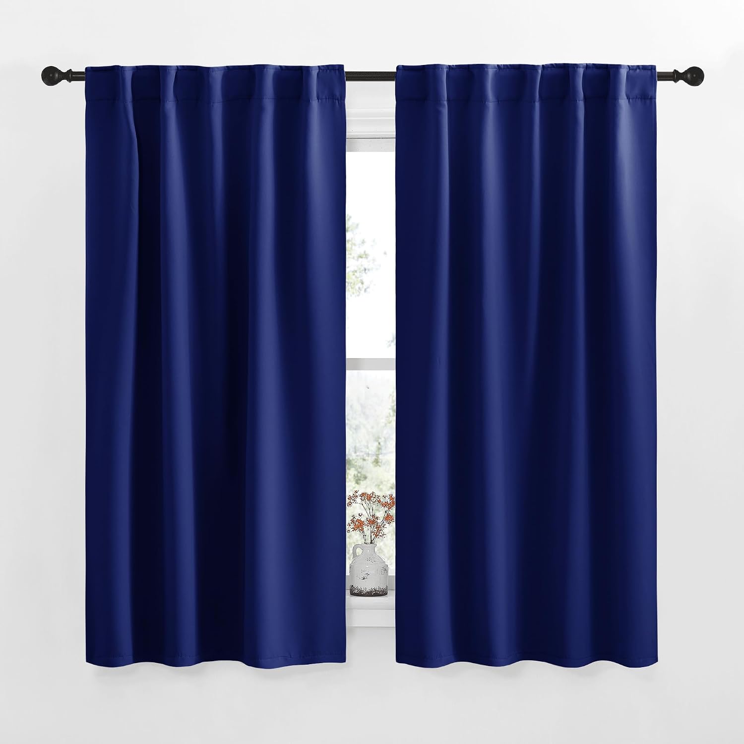 NICETOWN RV Curtains for Camper Windows - (Royal Blue Color) 34x54 Inch, 2 Panels Set, Thermal Insulated Room Darkening Blackout…