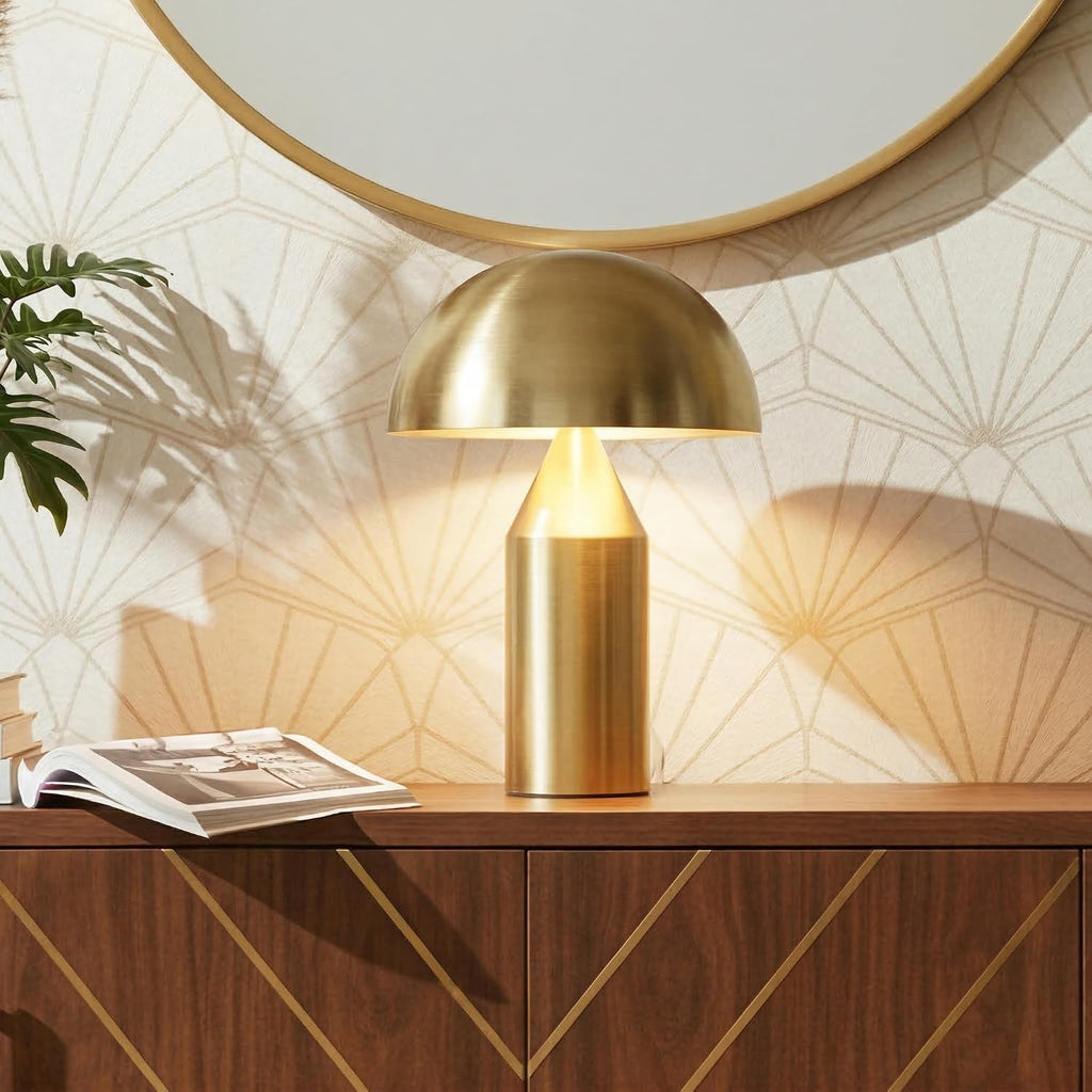 Brightech Venus Mushroom Table Lamp - Modern Lamp for Living Room, Bedroom Side/End Table - Dimmable, Unique Side Table LED Lamp Shade…