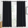 NICETOWN Black Blackout Curtain 86 inch Length, W55 x L86 Inch, 8 Grommets Top, 1 Piece, Thermal Insulated Modern Window Treatment…