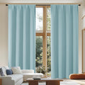 Simplebrand Ava Blackout Curtains for Patio 108 Inches Long 2 Panels Set, Solid Thermal Insulated Room Darkening Rod Pocket Window Treatmen…