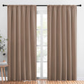 NICETOWN Kids Blackout Curtain Panels - Window Treatment Thermal Insulated Solid Rod Pocket Blackout Drapes for Bedroom (Cappuccino, Set…