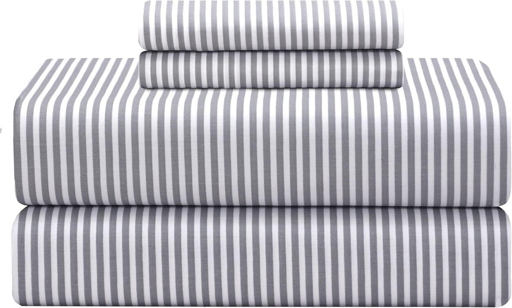 Featherstitchnewyork Feather & Stitch Softest 100% Cotton Sheets, 300 Thread Count Percale Weave Bedding, 16" Deep Pocket, Cooling Sheets,…
