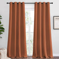 Nicetown Burnt Orange Blackout Curtains for Sliding Door, 55 by 108, 2 Pieces, Blocking Out Sunlight Window Treatment Modern Design Grommet…