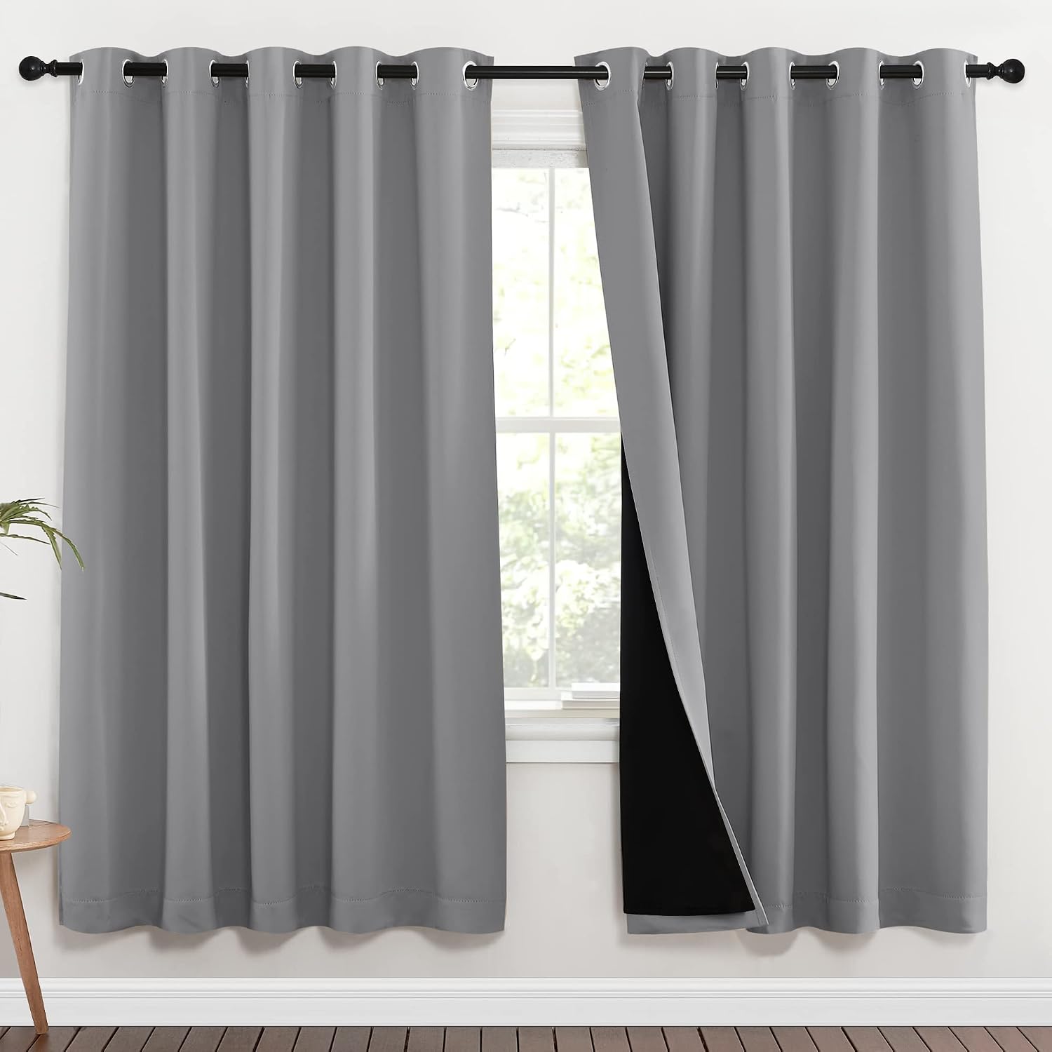 Nicetown Full Shade Curtain Panels, Pair of Energy Smart & Noise Blocking Out Blackout Drapes for Dining Room Window, Thermal Insulated Gue…