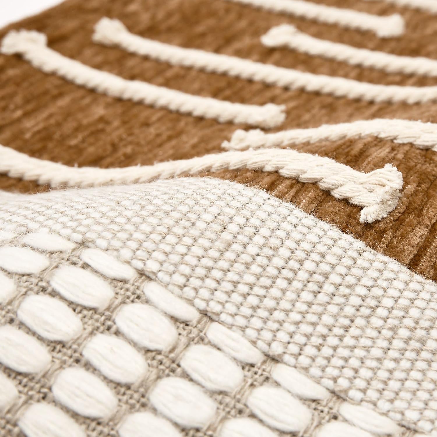 Aibuhome Decorative Lumbar Pillow Cover 12x28, Handwoven Boho Long Body Pillow for Bed Farmhouse Lumbar Throw Pillow, Cotton Linen Tassel C…