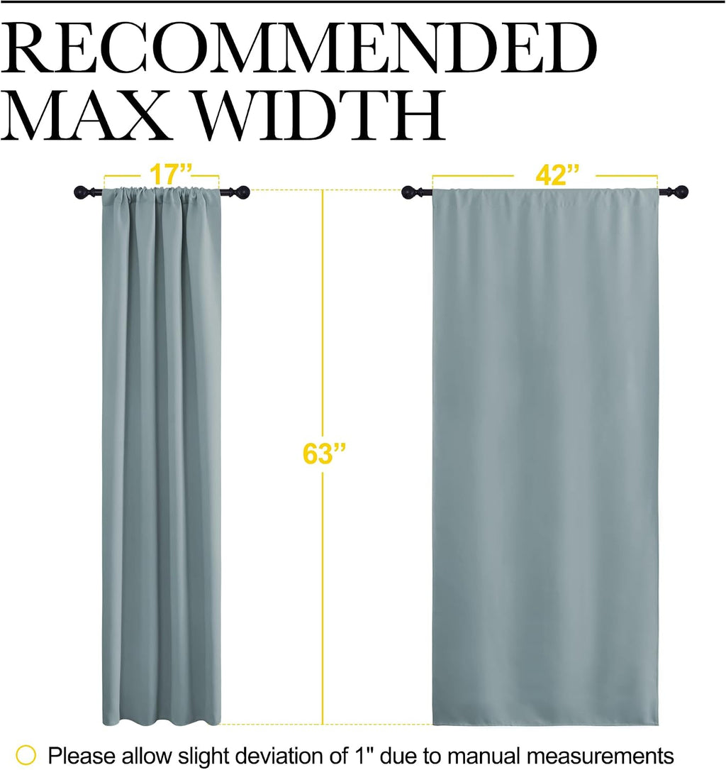 NICETOWN 2 Panels Blackout Curtains, Rod Pocket Thermal Insulated Curtains for Bedroom, Room Darkning Shading Blinds Modern Home…