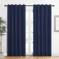 NICETOWN Blackout Curtain Panels, Window Treatment Energy Saving Thermal Insulated Solid Grommet Blackout Drapes/Draperies (Navy, 1 Pair…