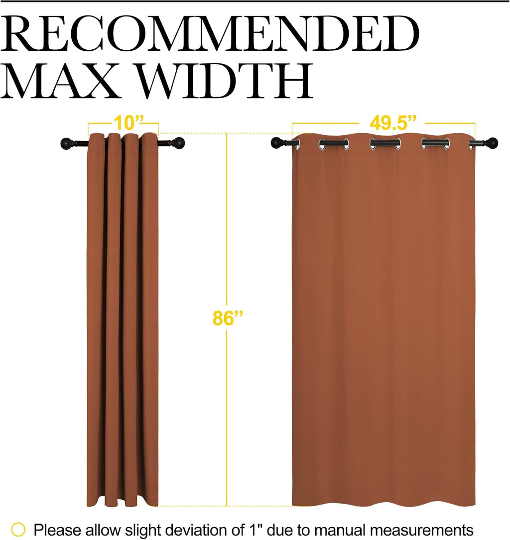 Nicetown Halloween Insulated Curtains Blackout Draperies - Triple Weave Microfiber Home Thermal Insulated Solid Ring Top Blackout Curtains/…