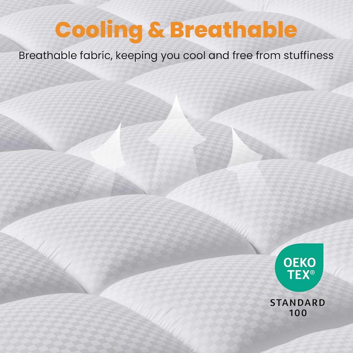 Matbeby Twin Size Mattress Pad - Cooling Breathable Mattress Topper, Quilted Fitted Mattress Protector, Pillow Top Mattress Cover with 8-21…