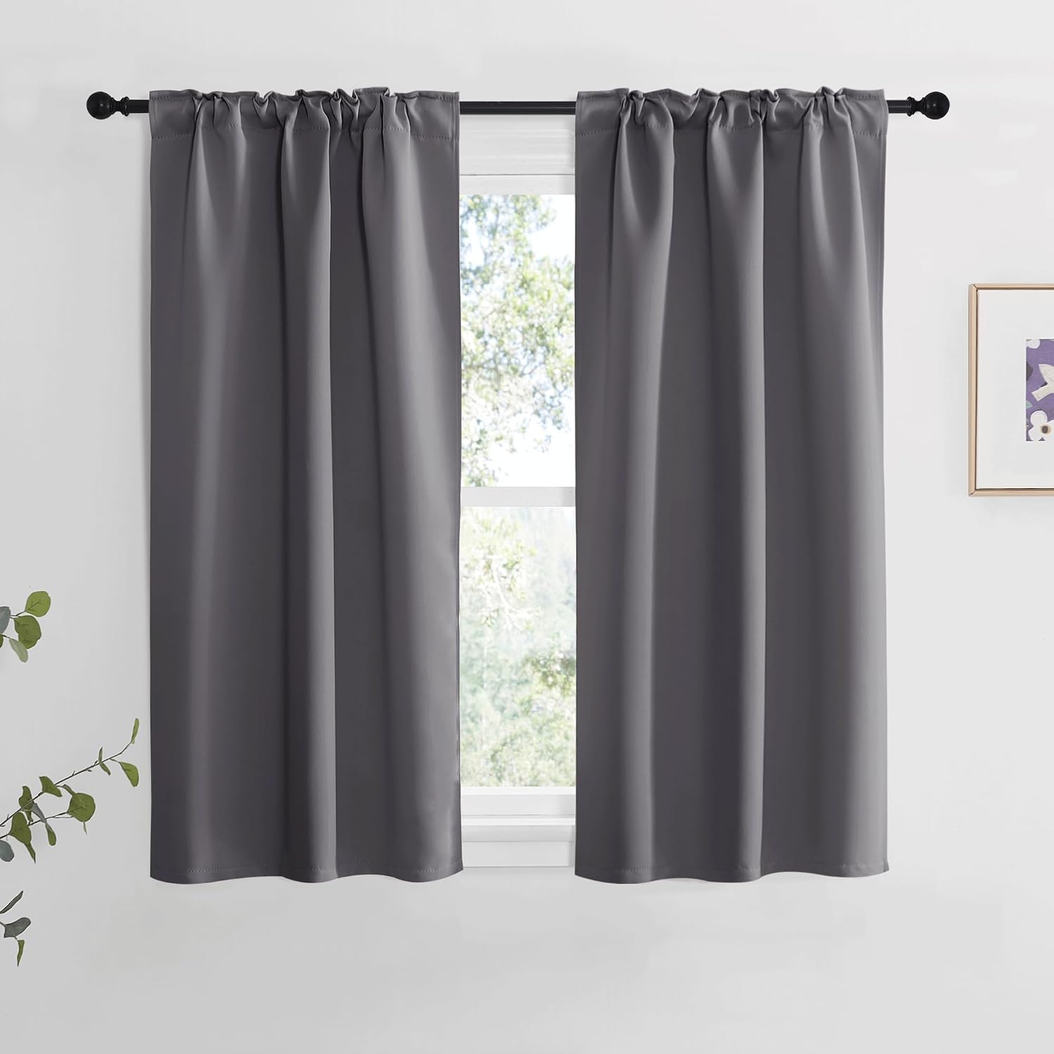 NICETOWN RV Curtains for Camper Windows - (Grey Color) 34x54 Inch, 2 Panels Set, Thermal Insulated Room Darkening Blackout…