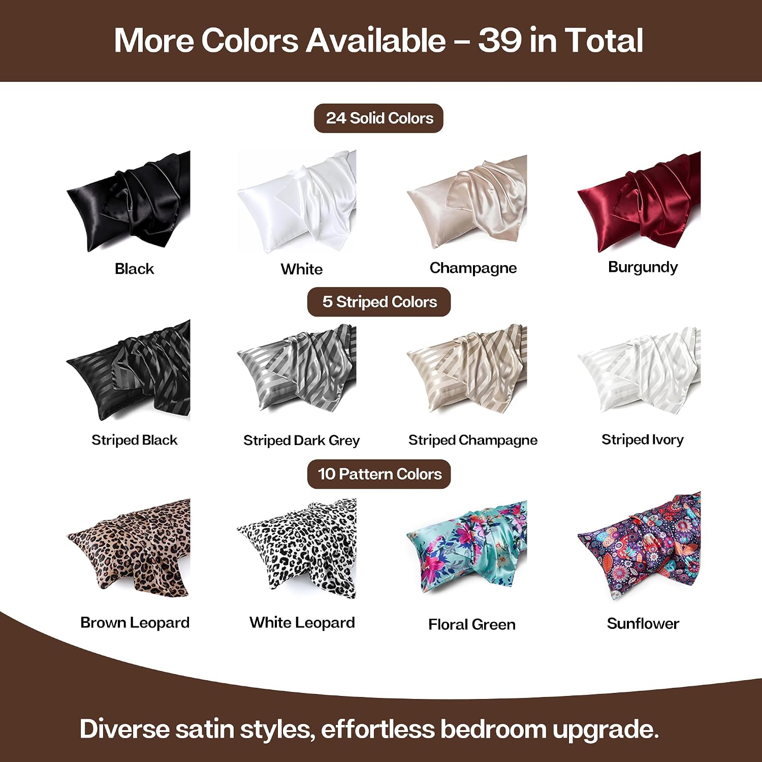 MR&HM Satin Body Pillow Cover, Soft and Breathable Body Pillow Case with Envelope Closure, Cooling and Silky Long Pillowcase for Hair and…