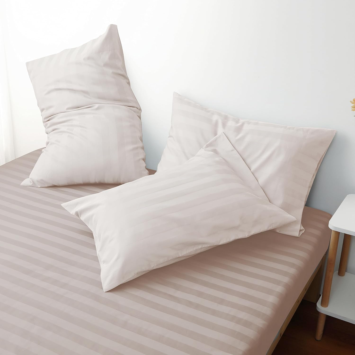 ShunjieHome 100% Egyptian Cotton Pillow Cases Set of 2, King Size 400 Thread Count Cooling Pillowcases, Soft and Breathable Pillow Covers w…