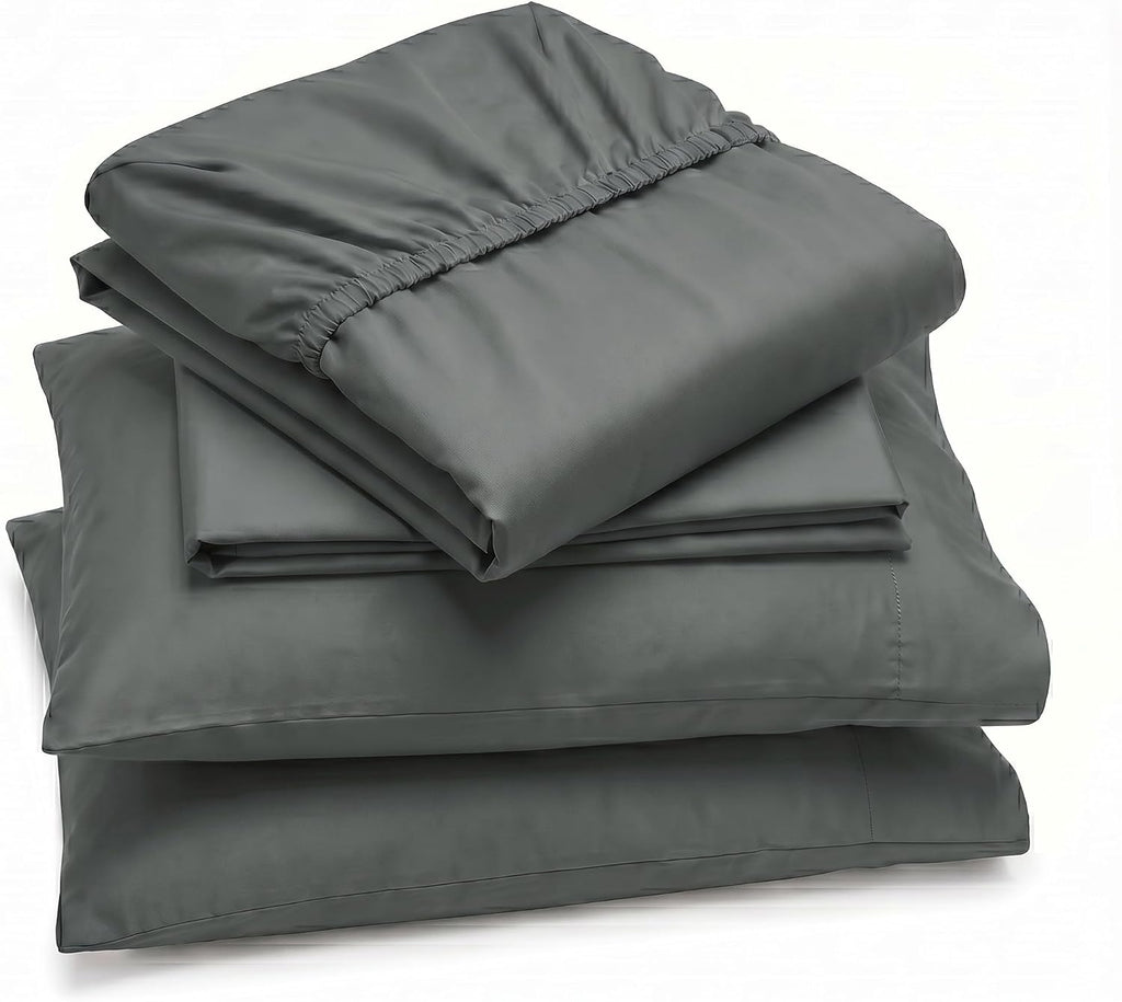 Perupima Peru Pima 415 Thread Count Percal Full Sheet Set - 100% Peruvian Pima Cotton, 4 Piece (Flat, Fitted, 2 Pillowcases) - Cooling, Cri…