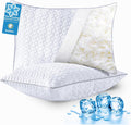 Seyfote Cooling Pillows Standard Size Set of 2, Shredded Memory Foam Pillows, Adjustable Firm Bed Pillows Cool Cold Pillow for Hot Side Bac…