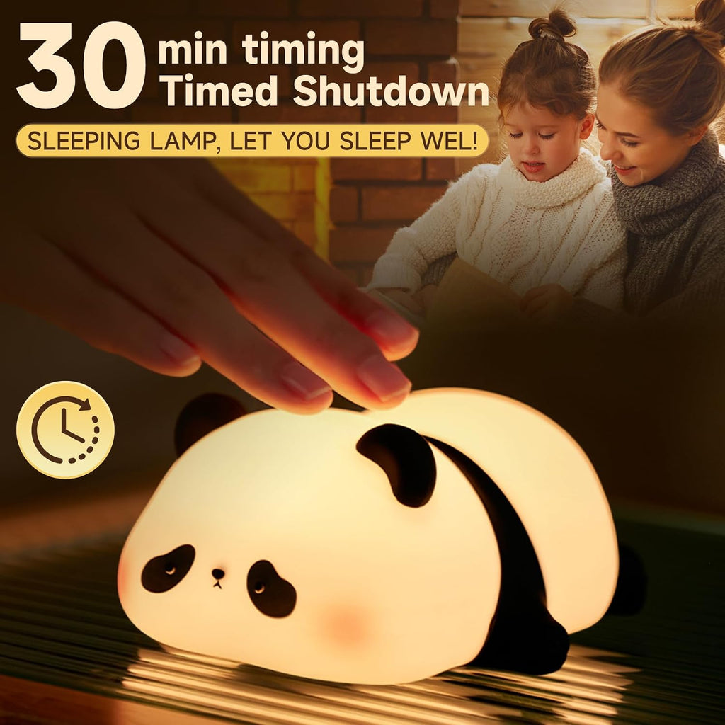Cute Duck Lamp, Fun Lying Flat Duck Panda Night Light, LED Squishy Animal Novelty Lamp, Toddler Baby Night Light for Kids, Nursery Touch…