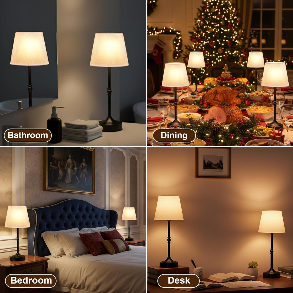 Swinerton Cordless Lamp Rechargeable LED Table Lamp, 5000mAh Battery Operated, 3 Level Brightness, Portable Night Bedside Lamp, Ambient…