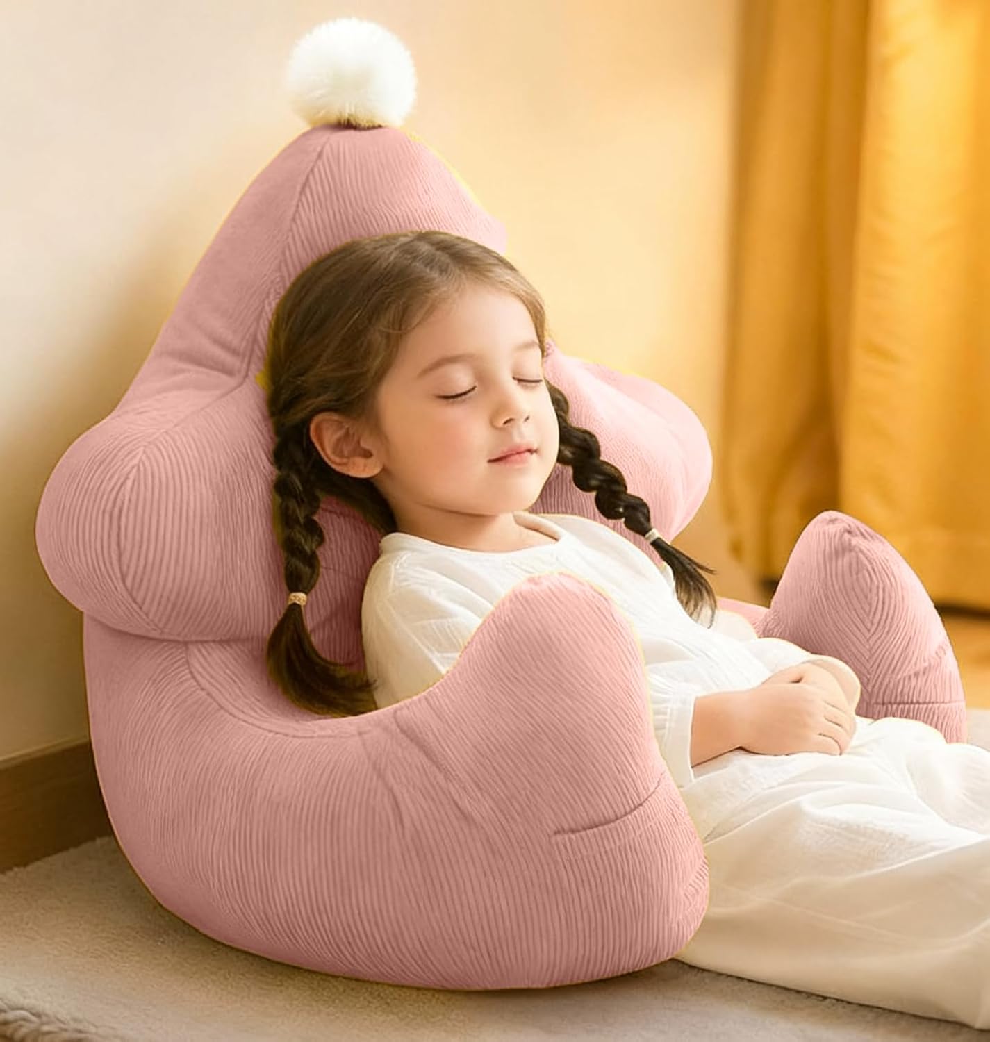 Ceanlex Reading Pillow for Kids, Teens Backrest, Cute Star Shape Bed Rest Chair with Armrest, Support Cushion for Sitting in Bed, Couch, Be…