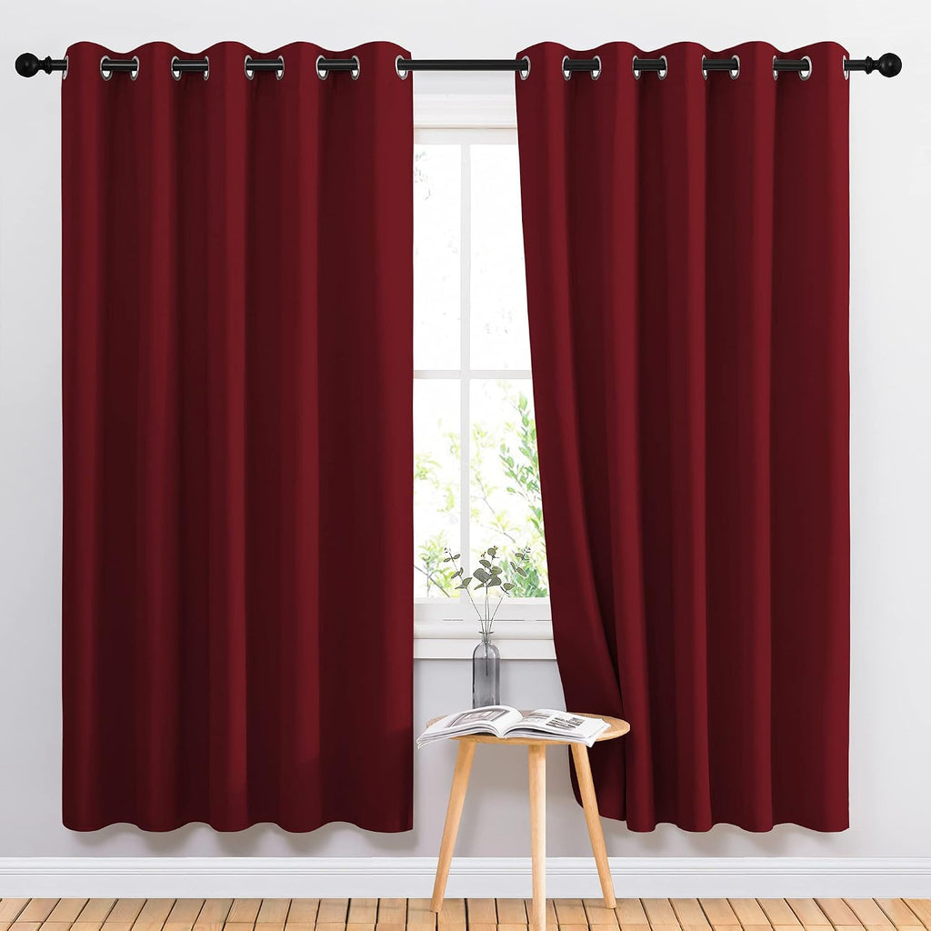 NICETOWN Blackout Curtain Panel Grommet - Home Decorations Thermal Insulated Solid Grommet Top Blackout Living Room Panels/Drapes for…