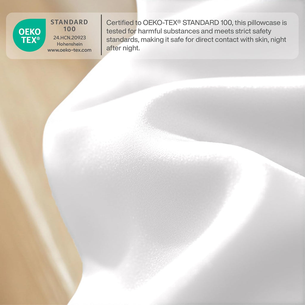 Queensbay Standard Pillow Cases Set of 2, Microfiber Cooling Pillowcases, Soft Breathable Envelope Closure Pillow Covers, Wrinkle Free Easy…