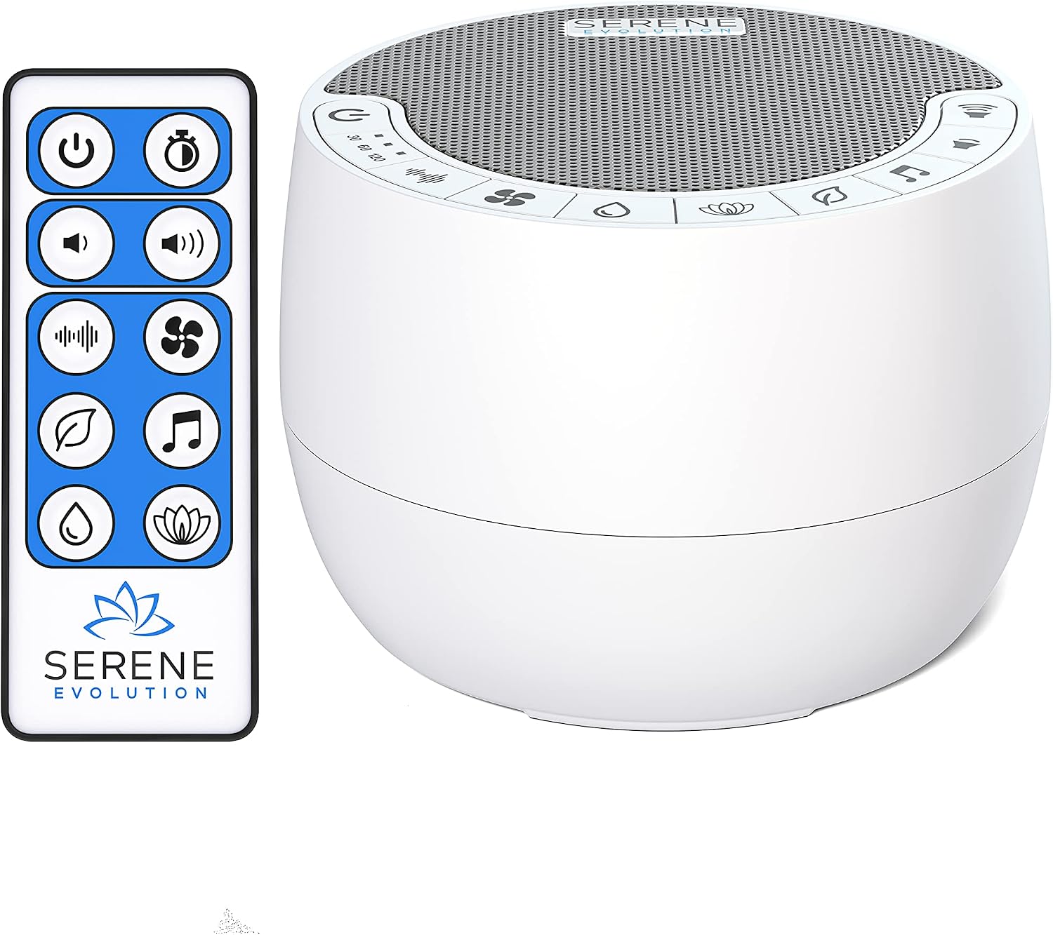 Serene Evolution White Noise Sound Machine with Remote Control - 70 Sound Options for Sleeping Adults and Babies - White Noise Machine…
