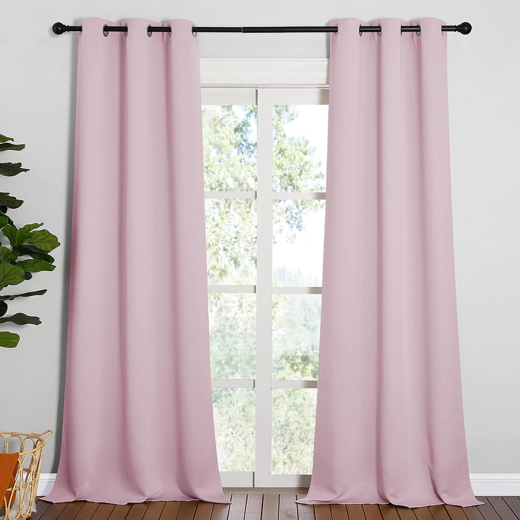NICETOWN Room Darkening Drapes for Nursery - Light Blocking Curtain Panels for Bedroom Girl Room, Soft Fabric Window Treatment (Lavender…