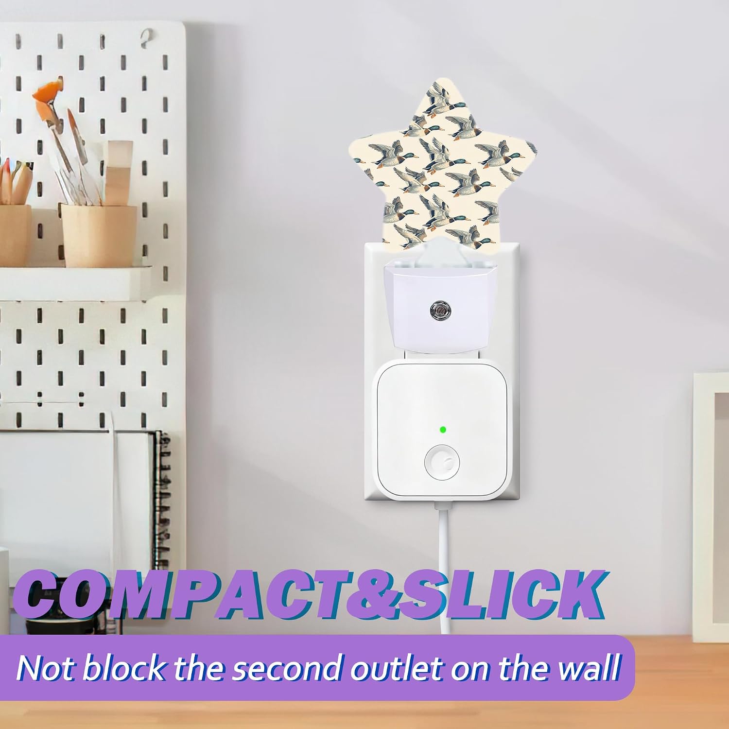 Mallard Duck Night Lights Plug Into Wall, Rustic Farmhouse Dusk to Dawn Light Sensor Night Light for Kids, Energy Efficient Sleep Friendly…