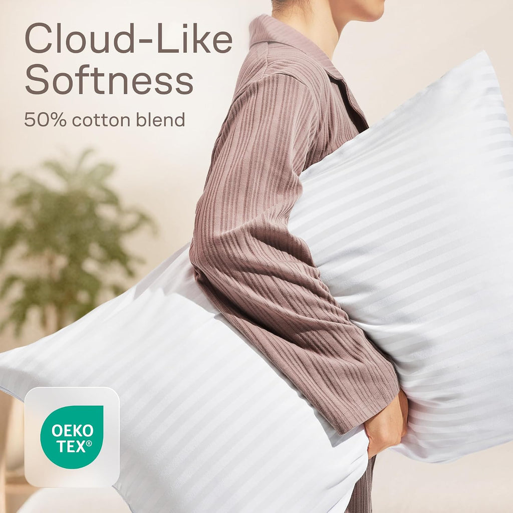 Set of 12 Pillow Protectors with Zipper Standard Size - 100% Resistant to Stains, Dust & Dirt - Washable Covers for Increased Pillow…