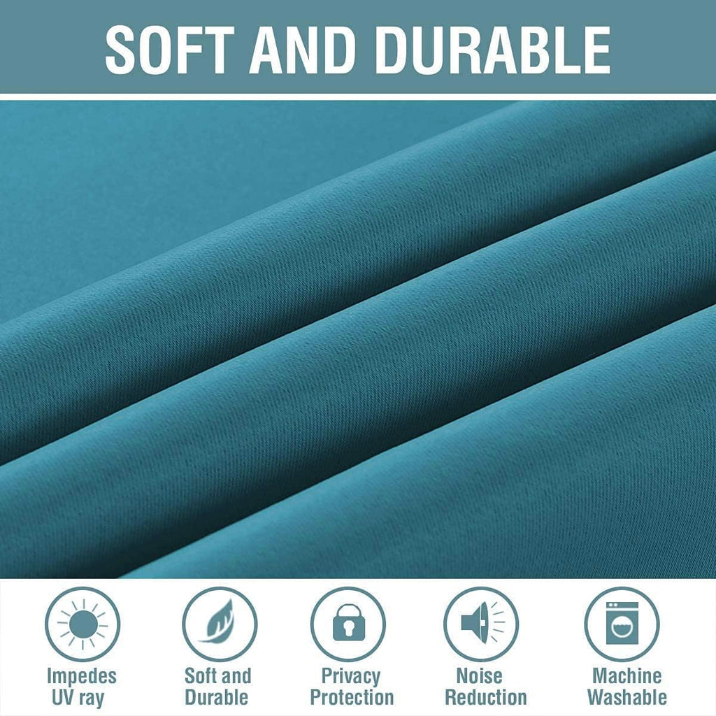H.VERSAILTEX Blackout Curtain for Living Room Small Window Kitchen Blackout Curtains 45 inch Length Energy Saving Solid Grommet…