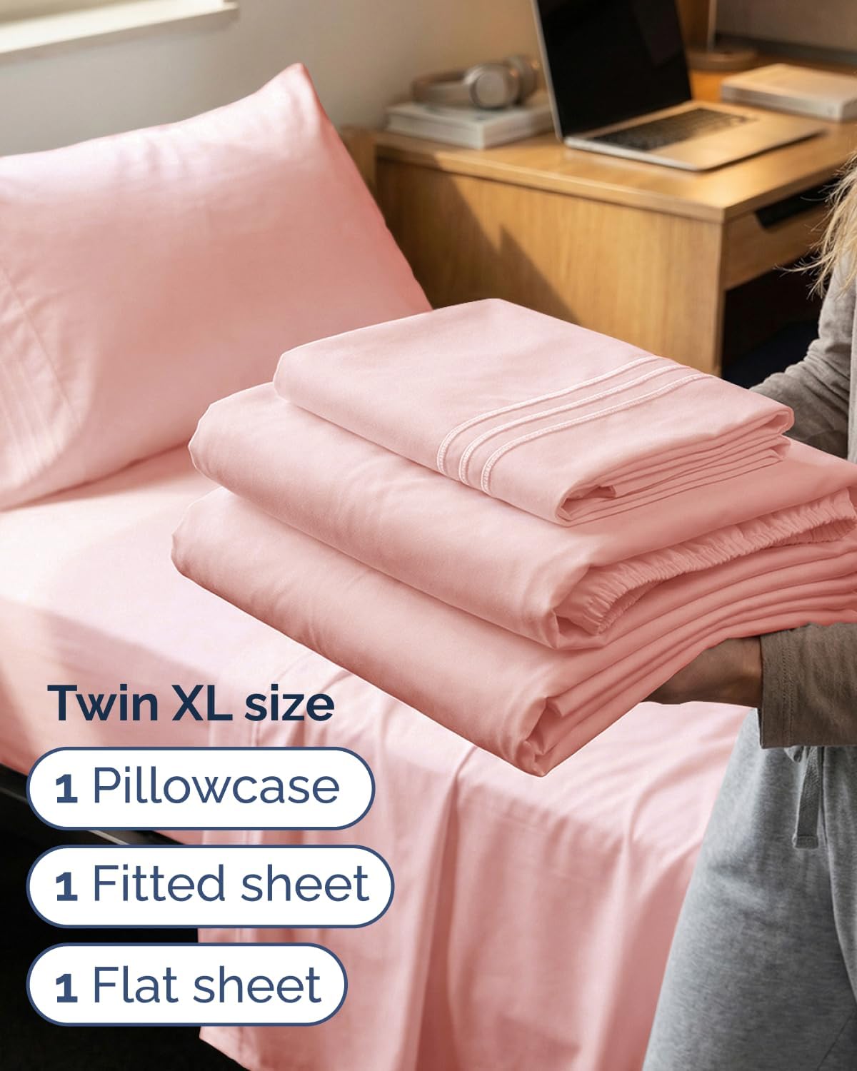 Twin XL Size 3 Piece Sheet Set - Comfy Breathable & Cooling Sheets - Hotel Luxury Bed Sheets for Women & Men - Deep Pockets, Easy-Fit…