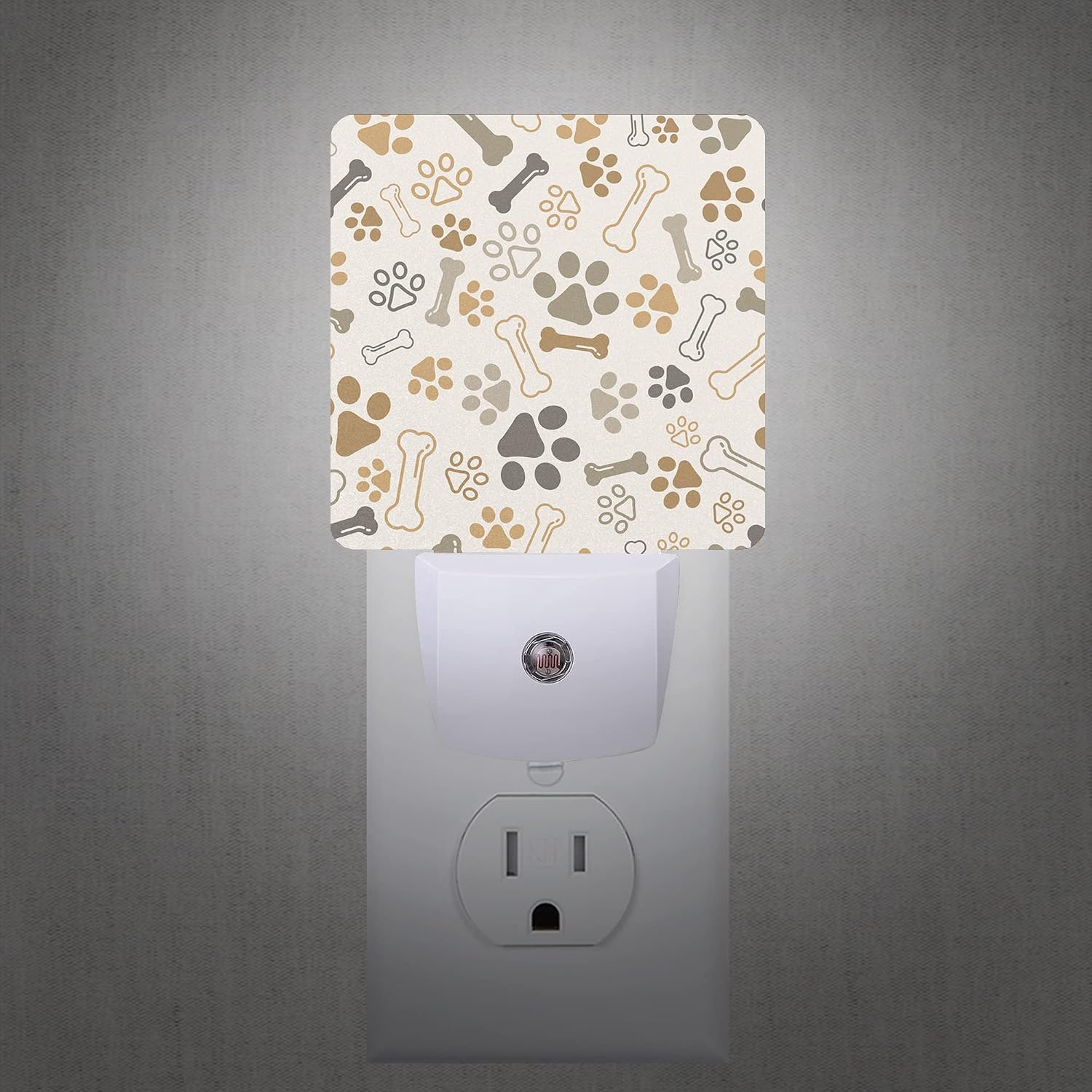 Dog Cat Paw Print Bones Night Light Plug-in LED Nightlights Auto Sensor Night Lamp Dusk-to-Dawn Lamp Home Decor for Nursery Children…
