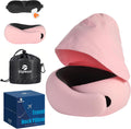 Vzpeun Travel Pillow - Hooded Neck Pillow Airplane Memory Foam Filling for Plane, Office, Cars Sleeping, Road Trip, Long Flights, Airplane…