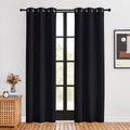 NICETOWN Living Room Curtains 80 inch Length 2 Panels Set, Black, W34, Blackout Thermal Insulated Window Treatment Solid Grommet Room…