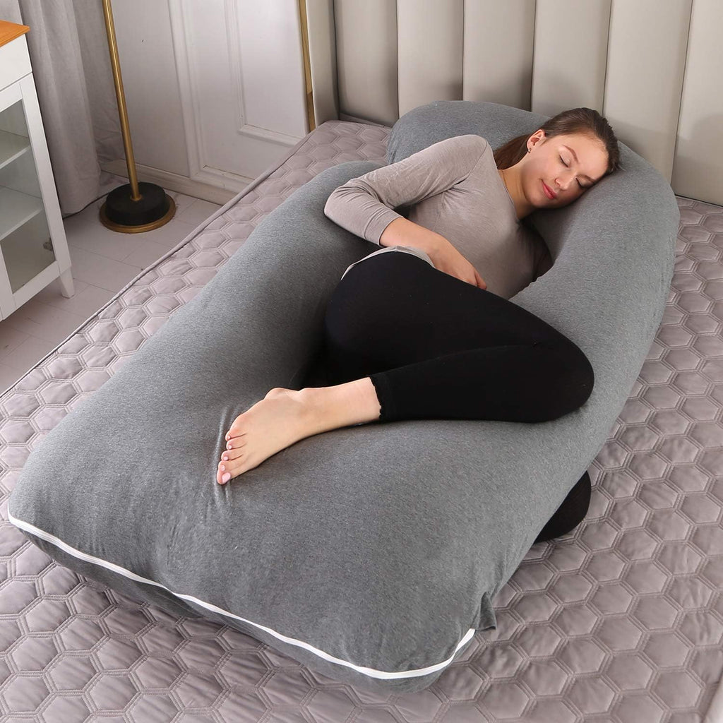 U-Shaped Full Body Pregnancy Pillow for Sleeping – 57" Maternity Pillow with Removable Cover, Support for Back, Legs, Belly & Hips…