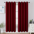 Cucraf Burgundy Red Blackout Curtains 72 inch Length 2 Panels Set, Room Darkening Drapes for Living Room Bedroom, Thermal Insulated Light B…