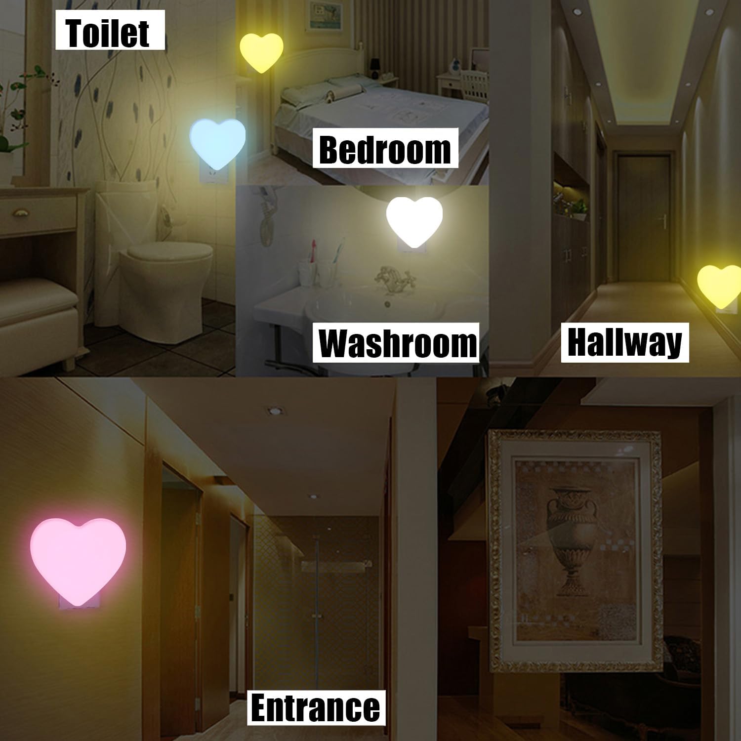 INZU Night Lights Plug into Wall, LED Night Light for Kids, Cute Nightlight with Auto Dusk to Dawn Sensor, LED Nightlight with Soft Warm…