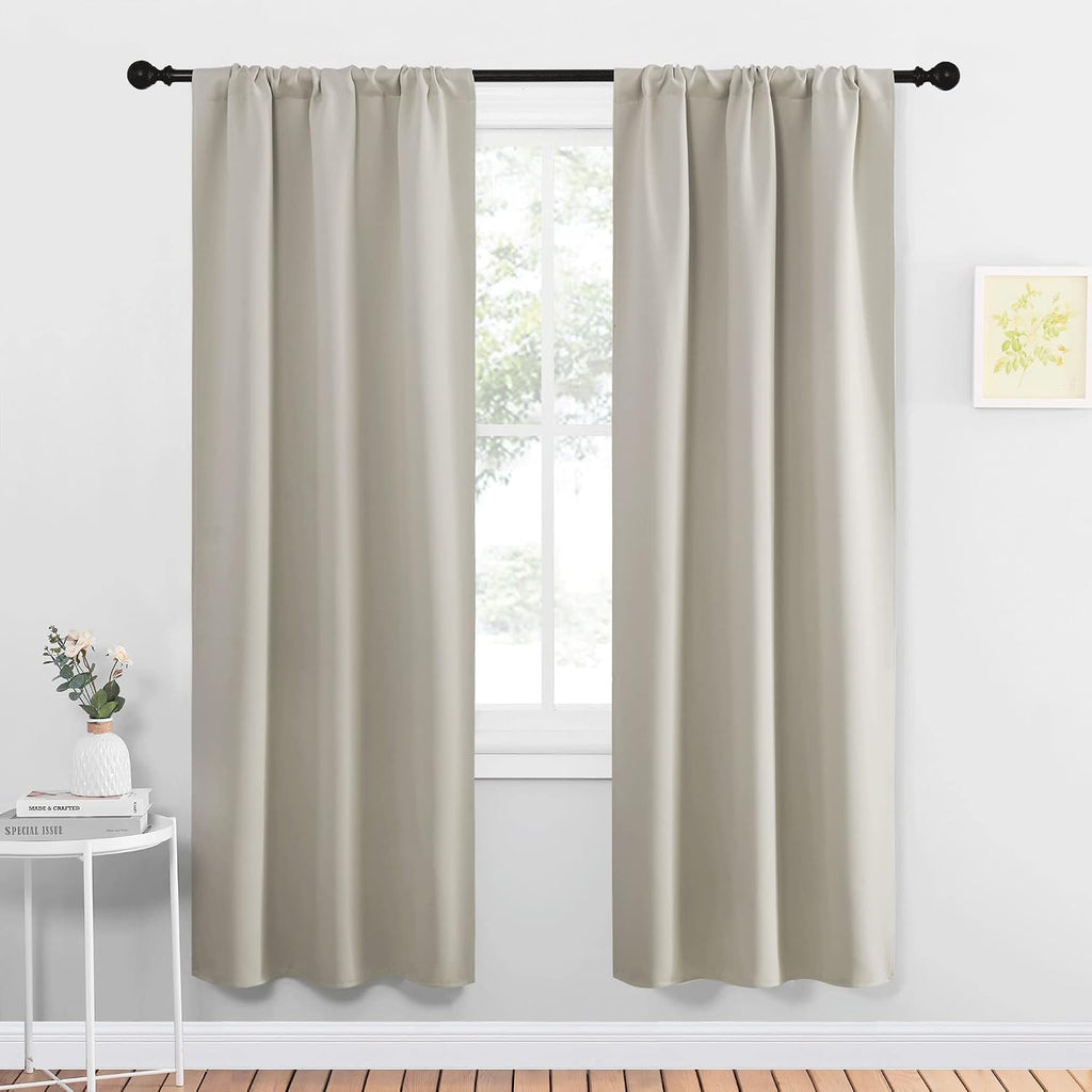 Nicetown Blackout Curtains for Living Curtains, Room Darkening Window Curtain Panels, easy maintenance Solid Thermal Insulated…