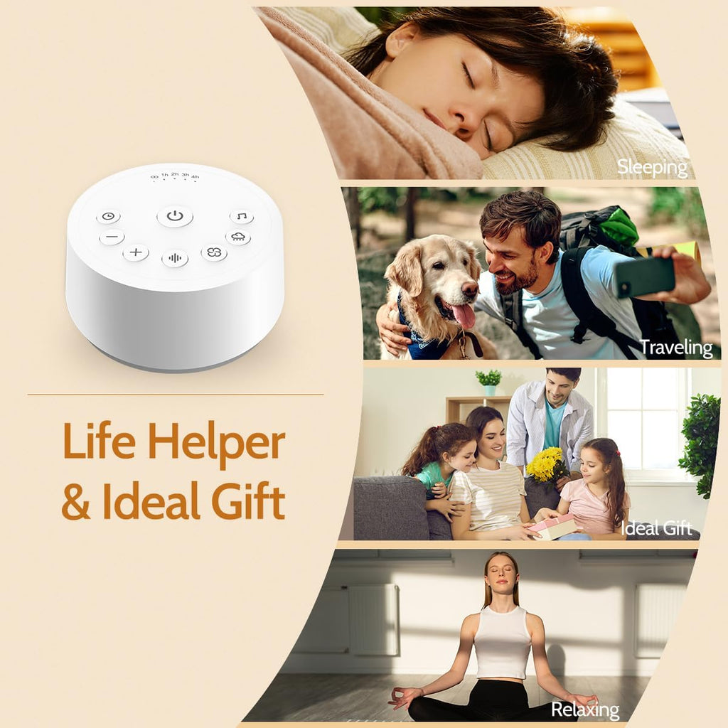 Color Noise Sound Machines Sleep White Noise Machine with 25 Soothing Sounds 32 Volume Levels 5 Timers and 4 Sound Categories and Memory…