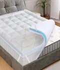 FrachoLLC Fracho 4 Inch Dual Layer Memory Foam Mattress Topper King, 2-in-1 Adjustable Design with 2" Bamboo Rayon Pillow Top & 2" Cooling…