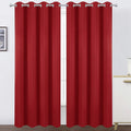 Lemomo Blackout Curtains 52 x 84 inch/Bright Red Curtains Set of 2 Panels/Thermal Insulated Room Darkening Bedroom Curtains 84 inch Red