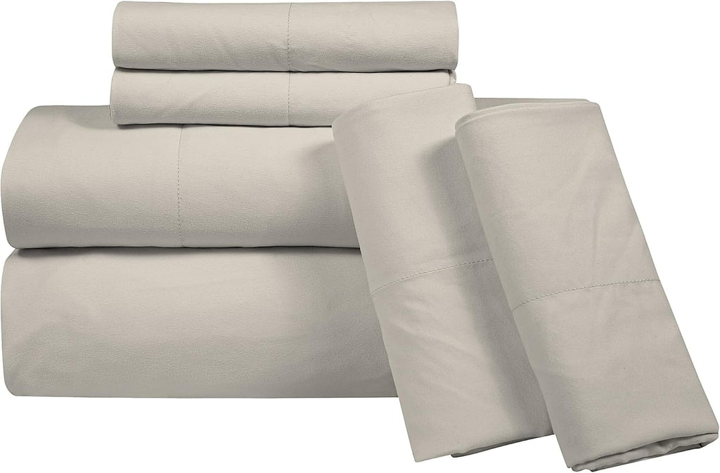 Royalelinens ROYALE LINENS 1500 Thread Count Cooling Sateen Poly/Cotton Sheet Set- 6 Piece King Bed Sheets - 1 Fitted, 1 Flat, 4 Pillow Cas…