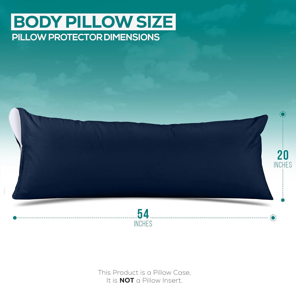 Utopiabedding Utopia Bedding 100% Waterproof Pillow Protectors with Zipper Body Size (Set of 2), Bed Bug and Dust Mite Proof Zippered Pillo…
