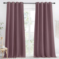 NICETOWN Kitchen Blackout Window Curtain Panel, Dry Rose, 1 Panel, 55 by 96 inches Long, Home Fashion Thermal Insulated Solid Grommet…