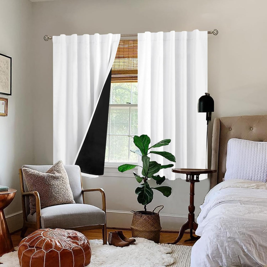 BGment Short Blackout Curtains 40 Inch Length for Small Window, 100% Blackout Thermal Insulated Full Room Darkening Rod Pocket Back Tab…