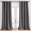 Nicetown 95 inch Blackout Curtains - Triple Weave Energy Saving Thermal Insulated Solid Grommet Blackout Draperies for Living Room/Bedroom…