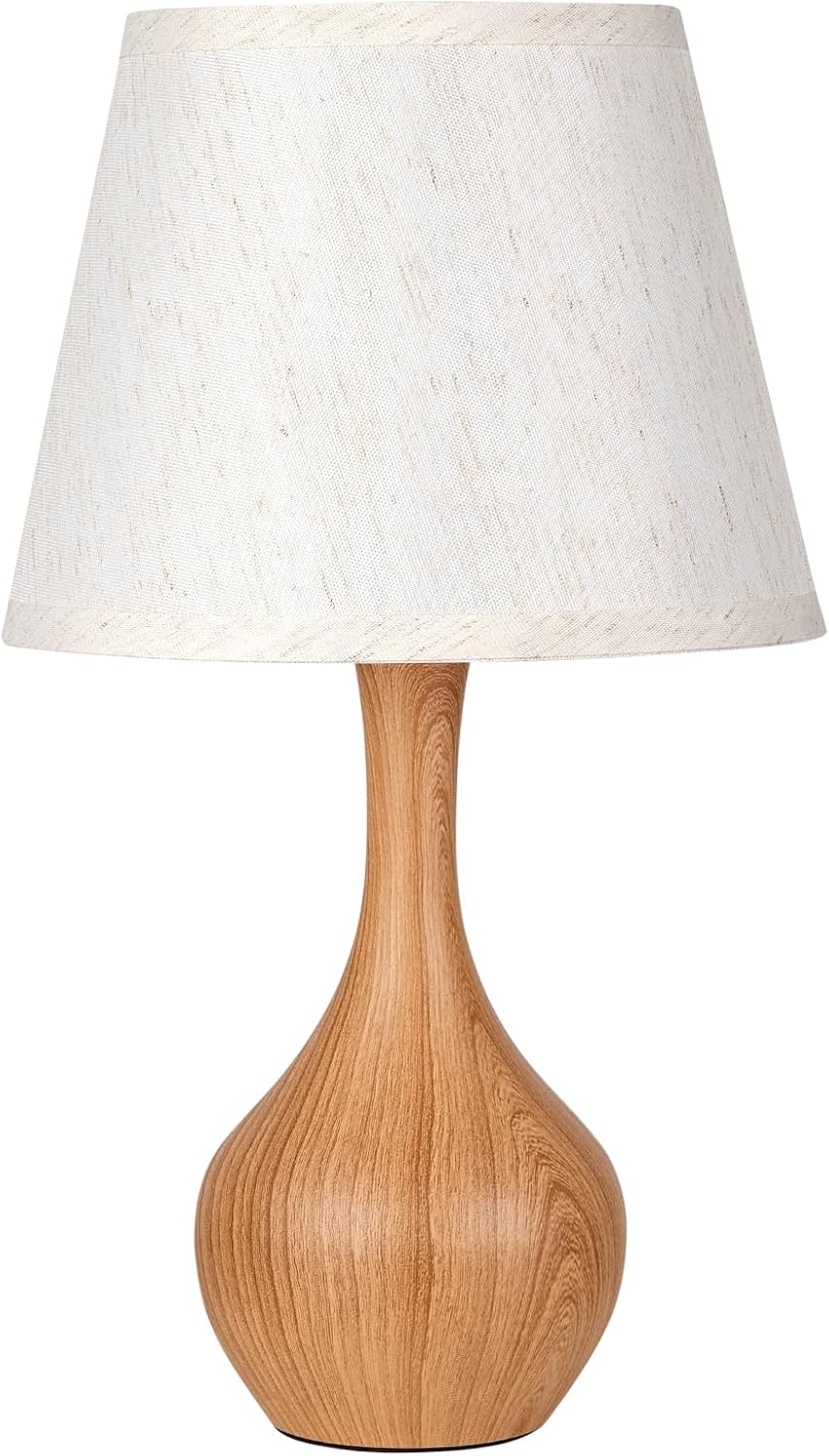 Seealle Touch Table Lamp for Bedroom, 3-Way Dimmable Small Bedside Lamps for Night Stands with Wires, Wood Desk Lamp for Kids Room…