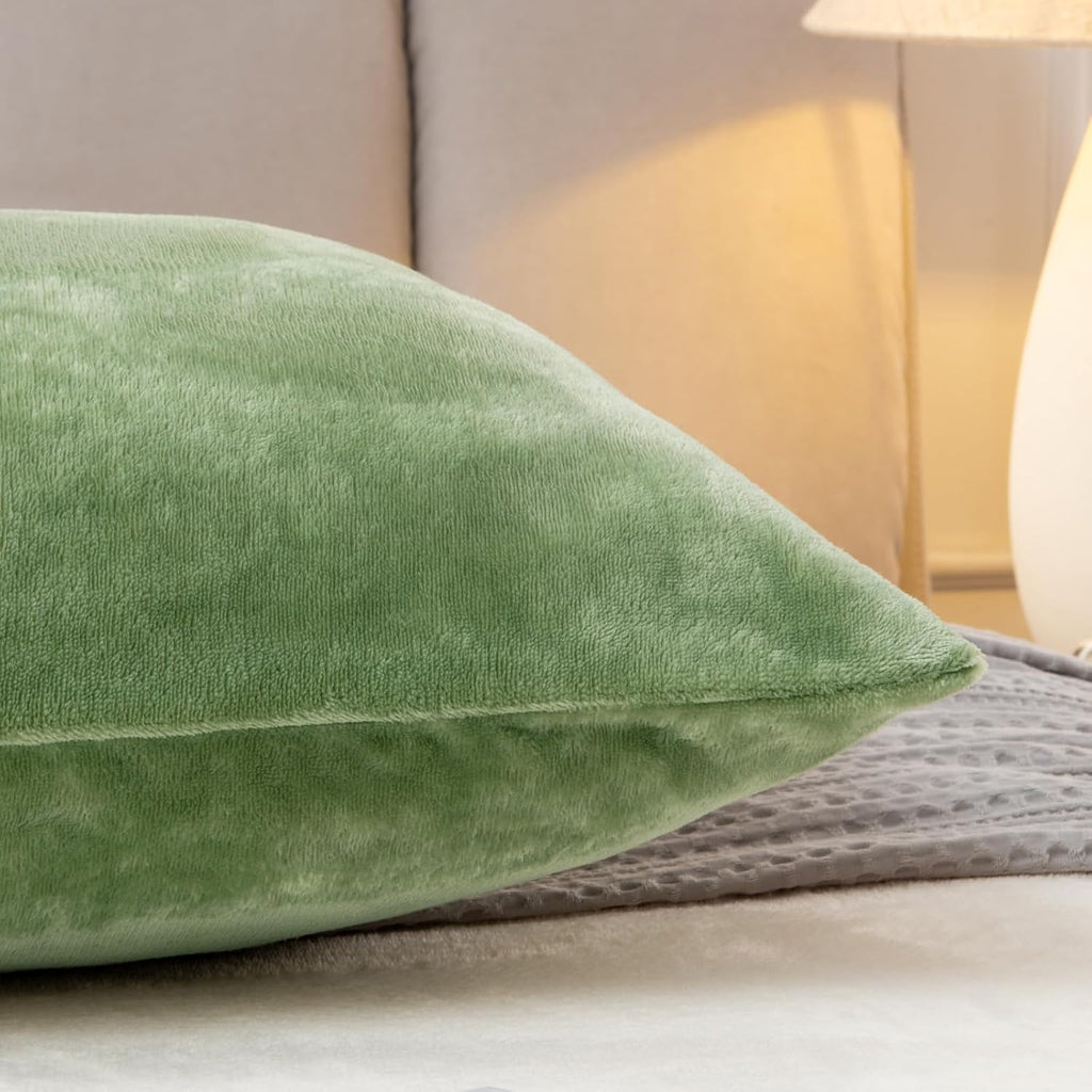 Bedelite Body Pillow Cover with Zipper Closure, Super Soft and Cozy Fuzzy Fleece Body Pillow Case Cover 20 x 54 Inches, Sage Green 54 Inche…