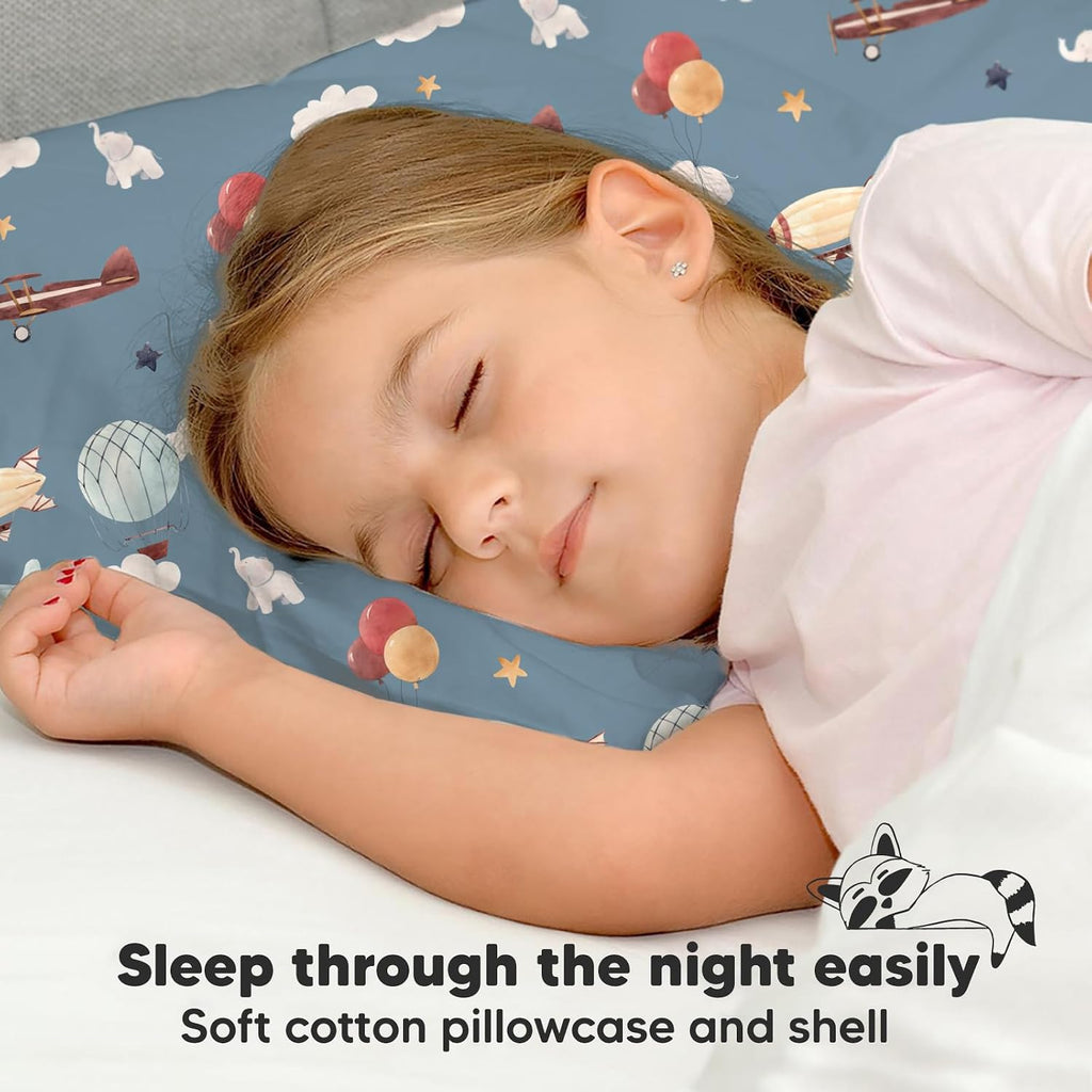 Toddler Pillow with Pillowcase - 13x18 My Little Dreamy Kids Travel Bed Pillows for Sleeping, Organic Cotton Small Pillowcase, Soft &…